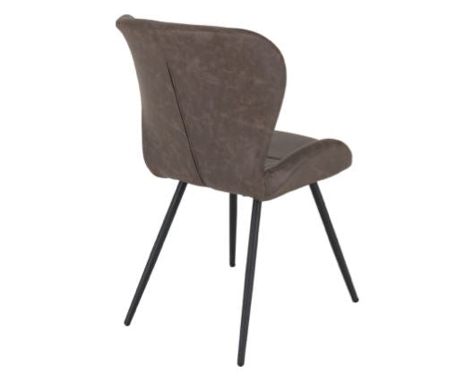 Quebec Chair - Brown Faux Leather