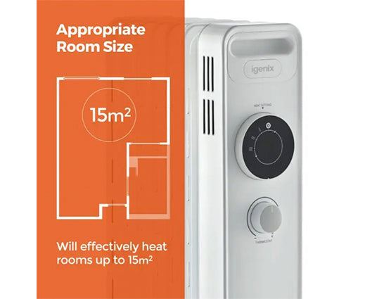 Igenix IG2615 1500W Oil Filled Radiator