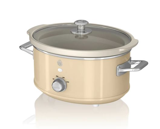 Swan 3.5L Slow Cooker Retro Cream