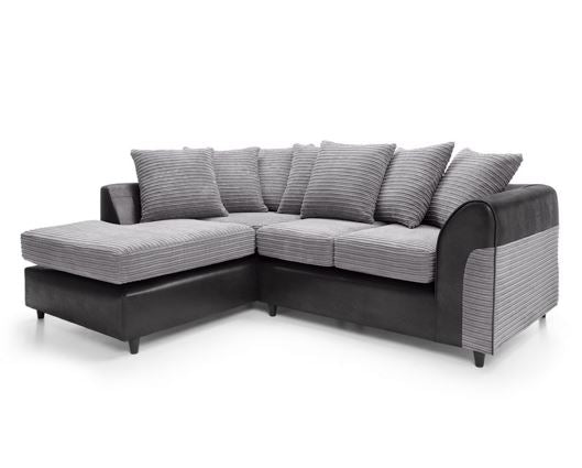 Harvey Left Facing Corner - Black & Charcoal
