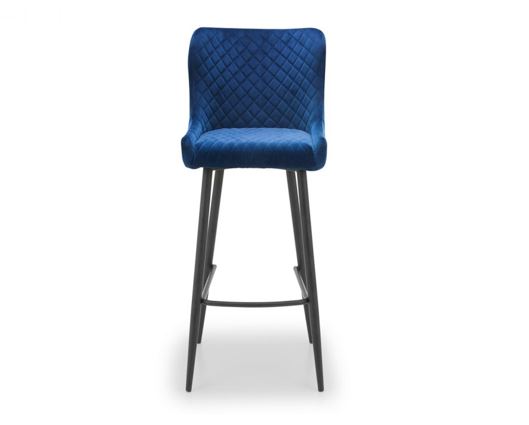 LUXE VELVET BAR STOOL - BLUE