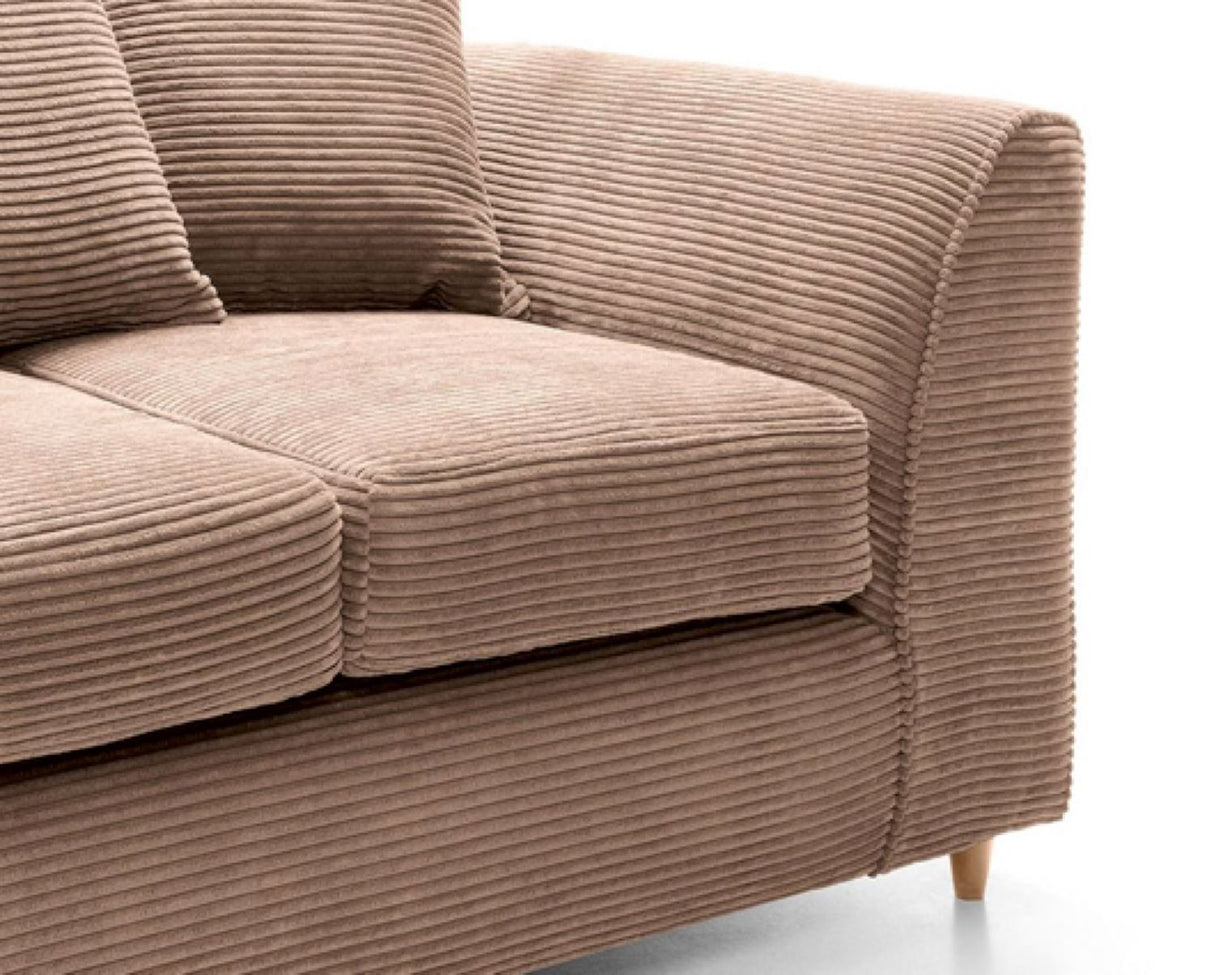 Jumbo Cord 2 Seater Sofa-Brown