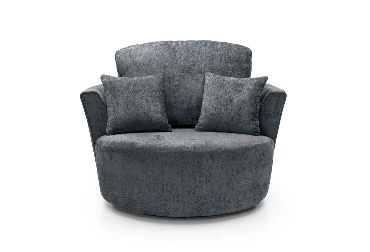 Harriet Swivel Chair - Dark Grey