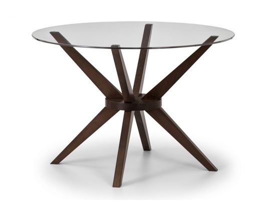 CHELSEA ROUND GLASS 120CM TABLE