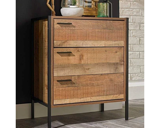 Hoxton 3 Piece Bedroom Set Distressed Oak Effect