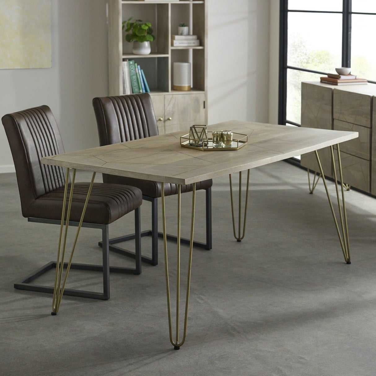Light Gold Dining Table