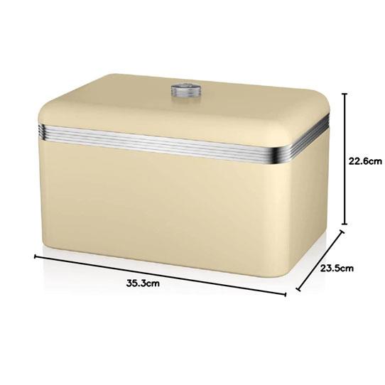 Swan Retro Bread Bin Cream