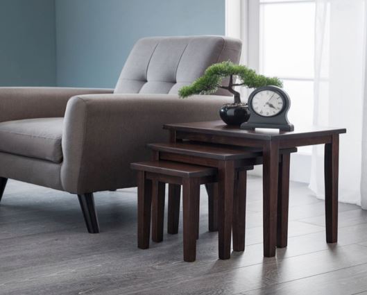 CLEO NEST OF TABLES - MAHOGANY FINISH