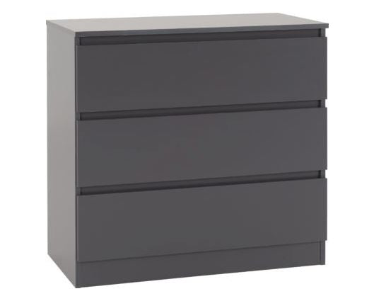 Malvern 3 Drawer Chest - Grey