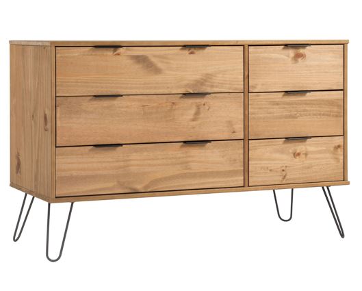Augusta 3+3 Drawer Wide Chest of Drawers