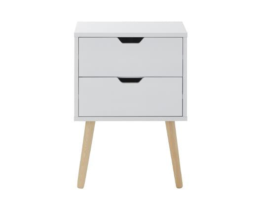 Nyborg pair of 2 drawer bedsides white