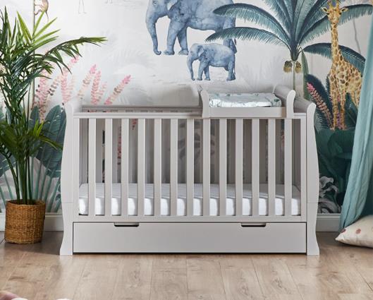 Stamford Cot Top Changer-Warm Grey