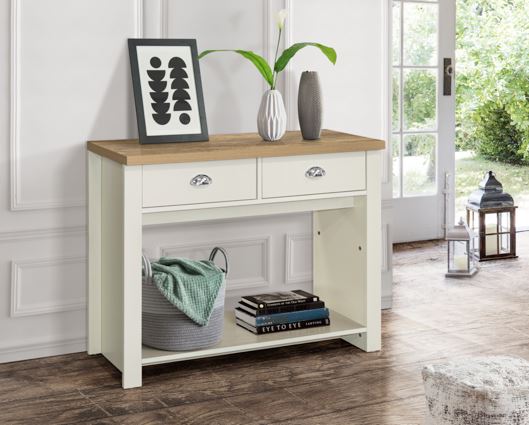Highgate 2 Drawer Console Table-Cream