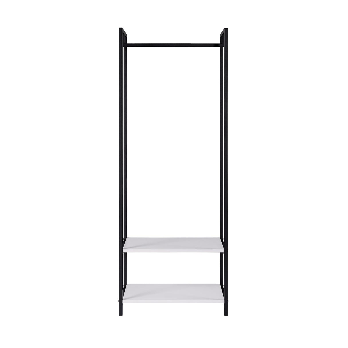 Scala Open Wardrobe with 2 Shelves - White