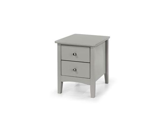 Como 2 Petite Drawer Bedside Cabinet-Light Grey
