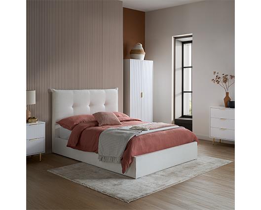 Zara 2 Door Fluted Wardrobe - White