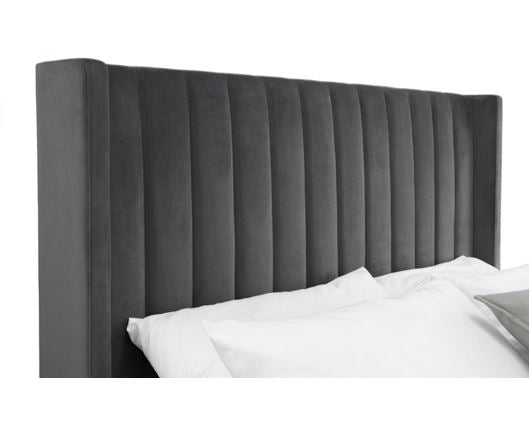 Langham Scalloped Headboard Storage Bed 180cm - Grey