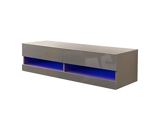 Galicia 120cm wall tv unit with led grey