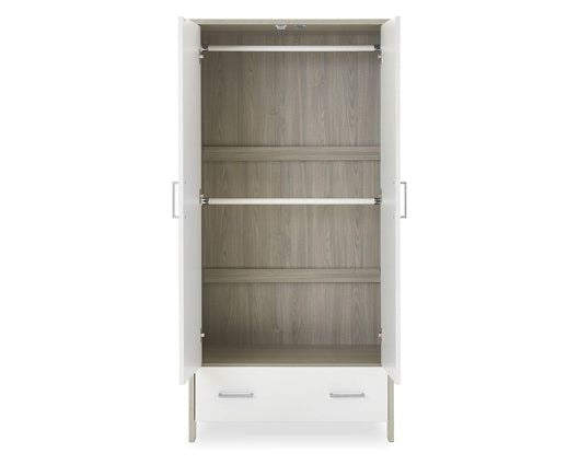Nika Double Wardrobe - White Wash