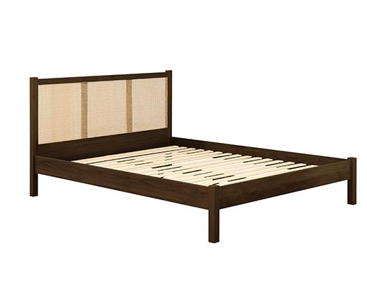 Croxley Rattan Bed Walnut - Double