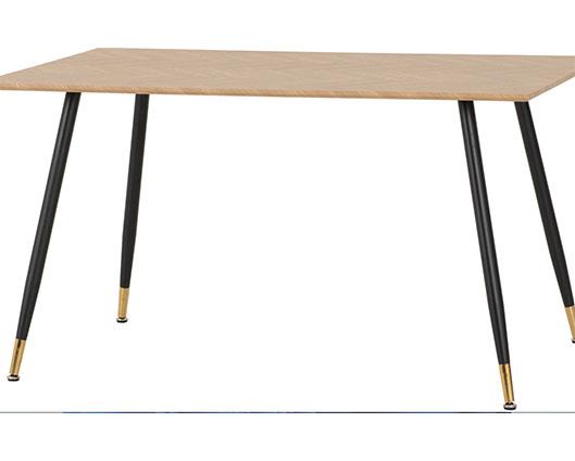 HAMILTON & AVERY MEDIUM DINING SET (X4 CHAIRS) - MEDIUM OAK EFFECT/SAPPHIRE BLUE VELVET