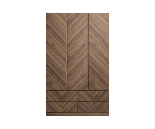 Catania 3 Door 4 Drawer Wardrobe Royal Walnut