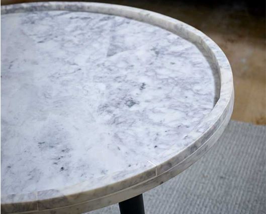 Opal Coffee Table With Marble Top And Metal Legs