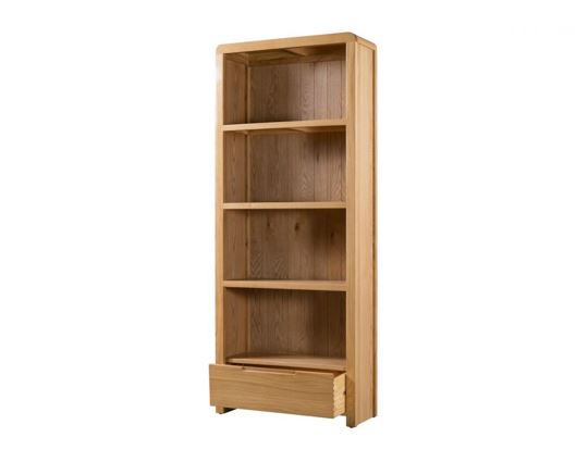CURVE OAK TALL BOOKCASE