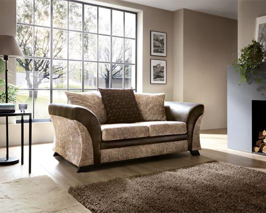 Farrow 2 Seater - Brown & Beige