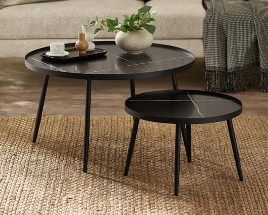 Nolan Nesting Coffee Table Black