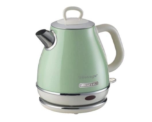 Ariete 1 Litre Retro Style Cordless Jug Kettle - Green