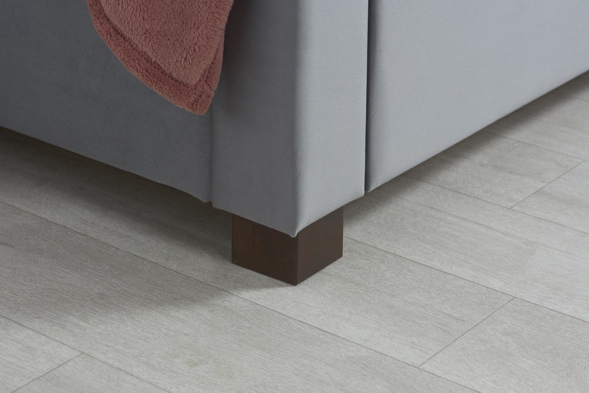 Woodbury King Bed with Drawers - Grey