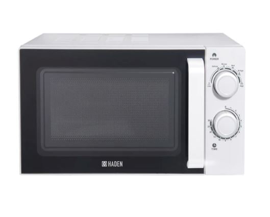 Haden 20L White Microwave Stainless Steel Interior
