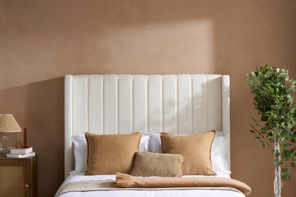 Maisey Ottoman Bed White Boucle - King