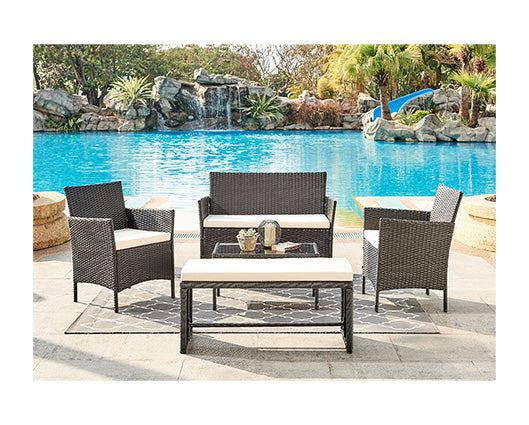 Maya Black 5PC Set w/ Bench & Cover