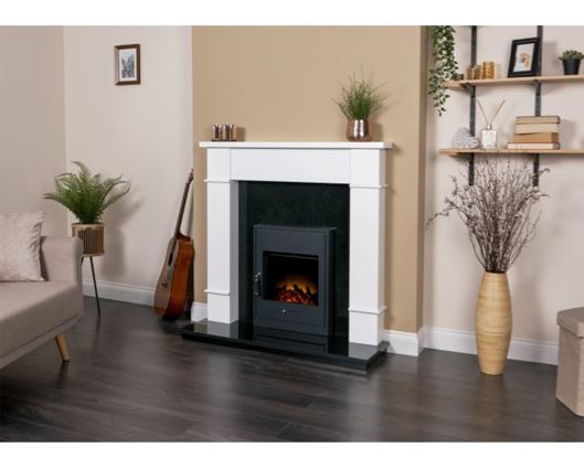 Adam Oslo Electric Inset Stove in Black with Remote Control