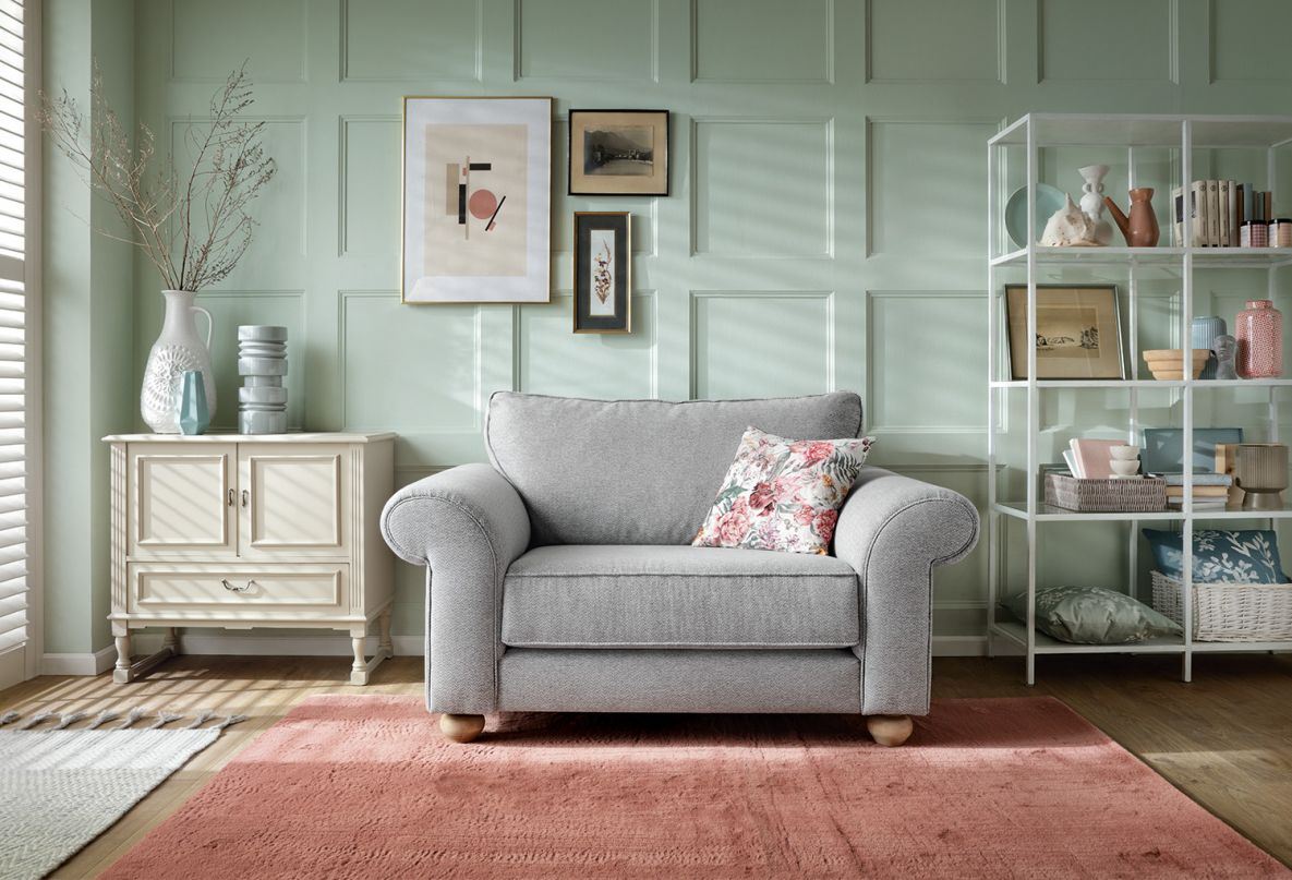 Ingrid Love Seat - Light Grey