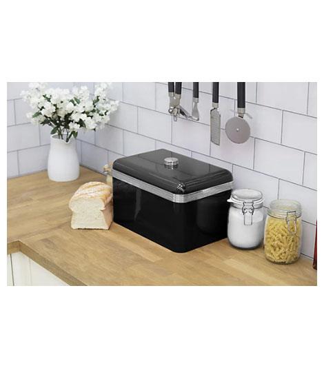 Retro Bread Bin - Black