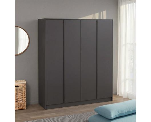 MALVERN 4 DOOR WARDROBE - GREY