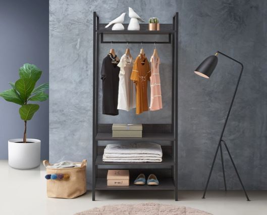 Zahra Open Wardrobe with 4 Shelves
