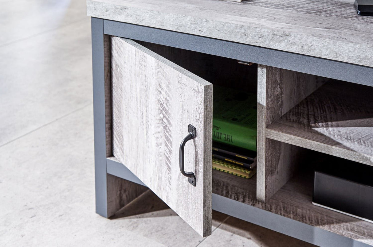 Boston 2 door tv unit grey