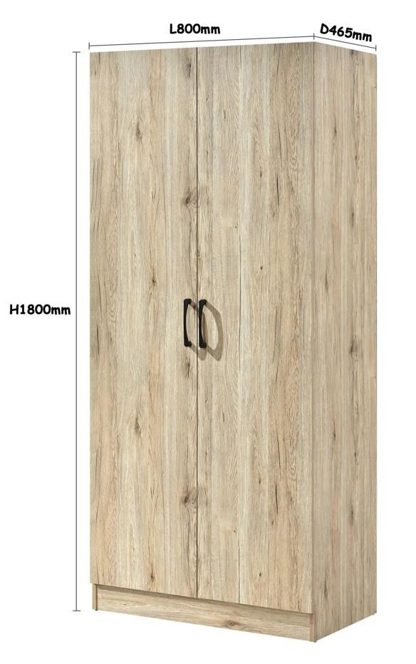 Highbury 2 Door Wardrobe - Sanremo Oak