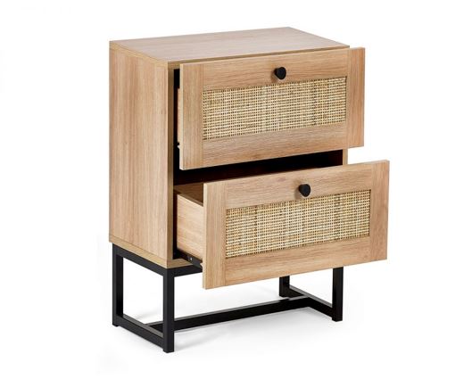 Padstow 2 Drawer Bedside - Oak