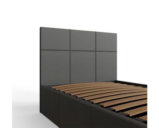 Serena Single Side Lift Ottoman Bed - Grey PU