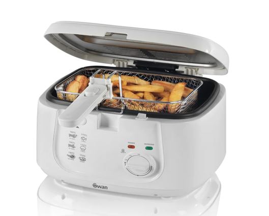 Swan 2.5L Square Fryer White