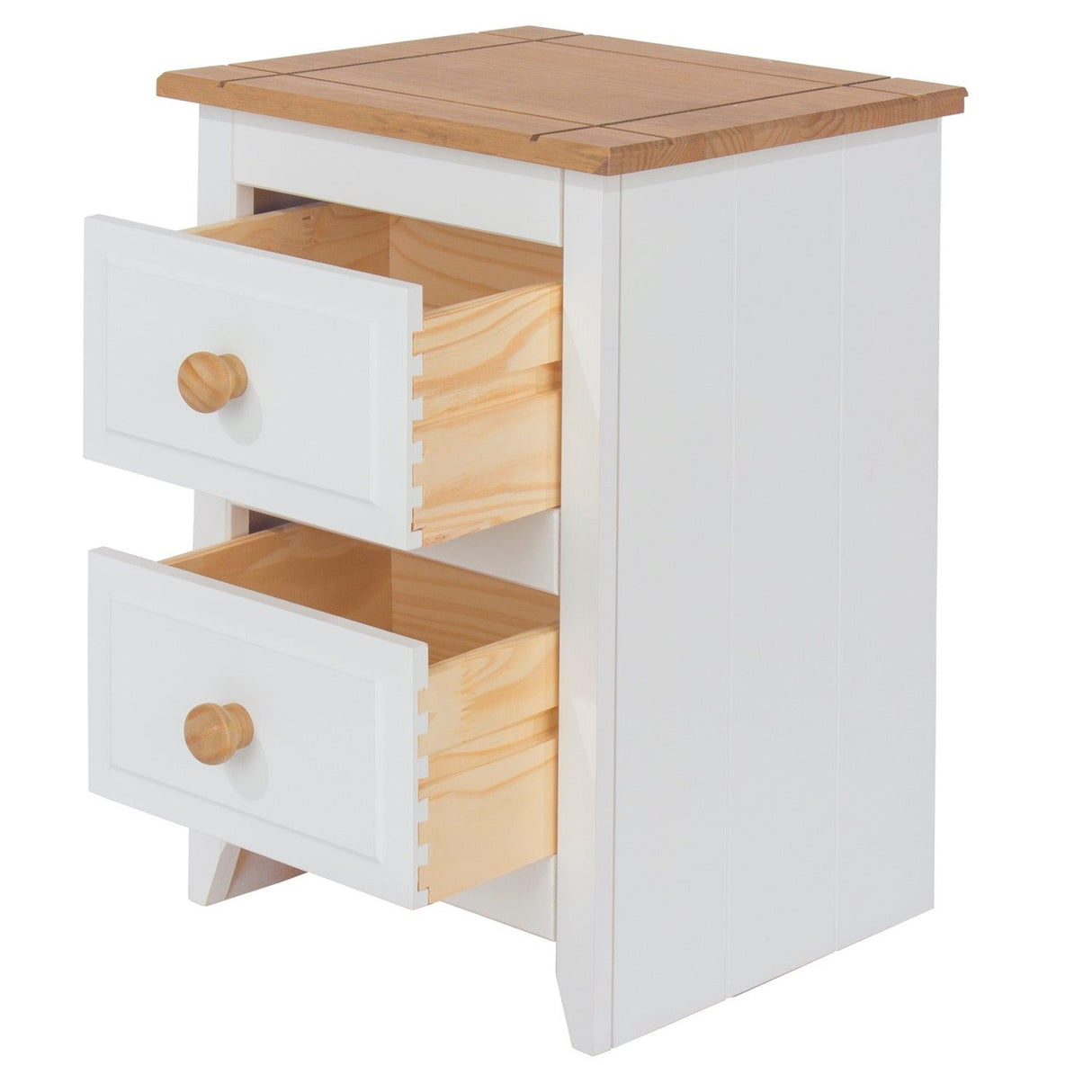 Capri 2 Drawer Petite Bedside Cabinet