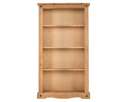 Corona Medium Bookcase - Distressed Waxed Pine