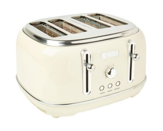 Haden Highclere Cream 4 Slice Toaster