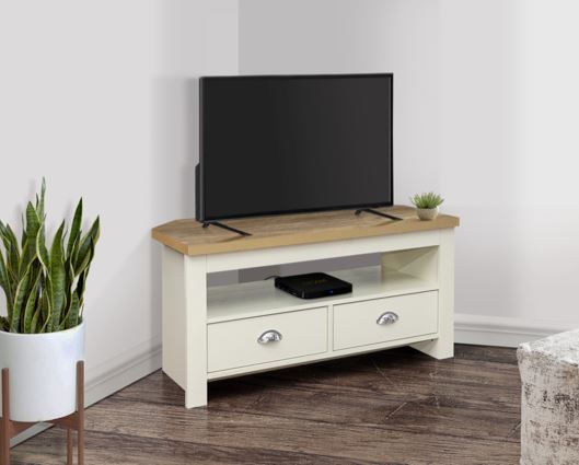 Highgate Corner TV Unit-Cream