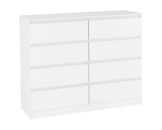 Malvern 8 Drawer Chest - White